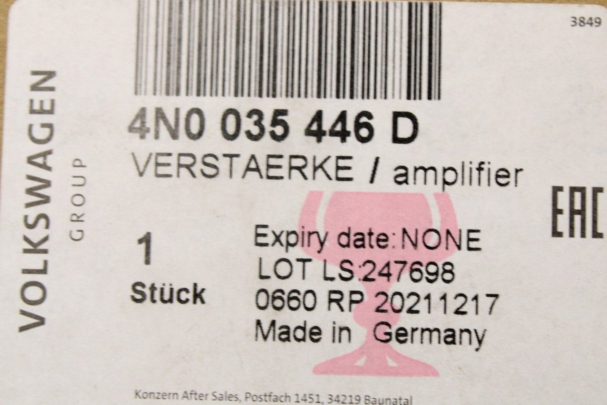 Audi A3 S3 RS3 8V 17-20 phone communication signal amplifier 4N0035446D