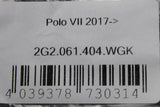 VW Polo 2018-on front & rear carpet floor mats set 2G2061404 WGK