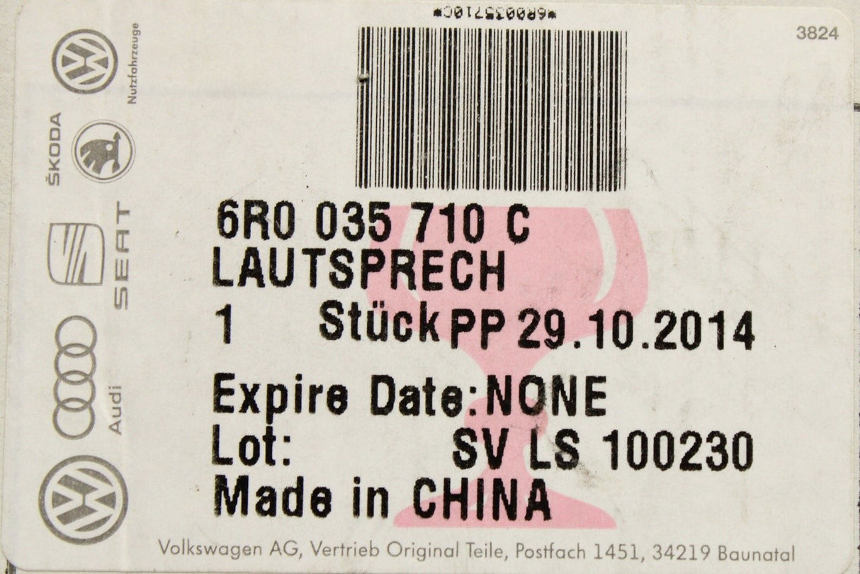 VW Polo 6R 6C 2013-18 wide-band rear speaker (3-door) 6R0035710C