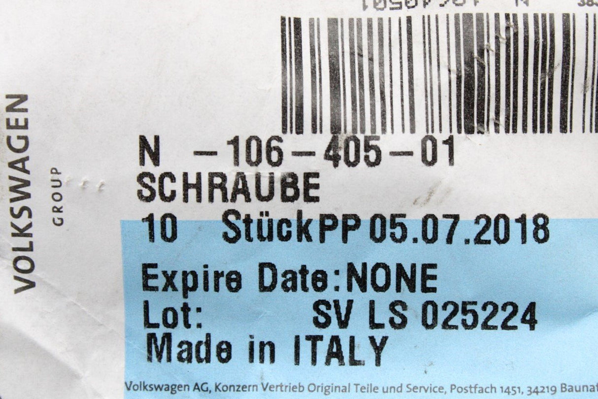 VW Audi Skoda SEAT socket head bolt M12 wishbone arm (x1) N10640501