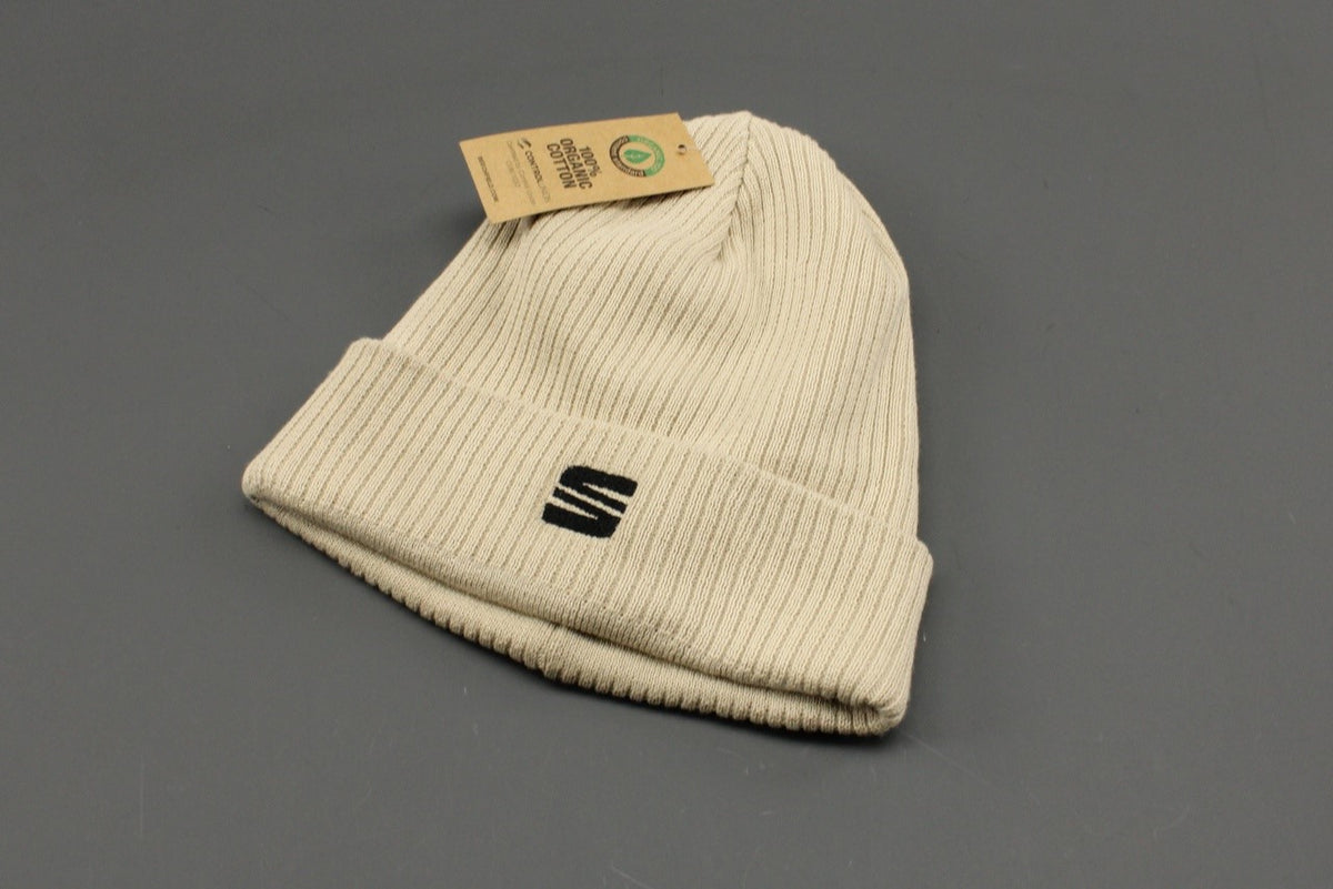 SEAT beige organic cotton beanie 6H1084308 KAI, view 1