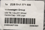VW Transporter T6.1 accessory alloy wheel centre cap (x1) ZGBSHA071 500