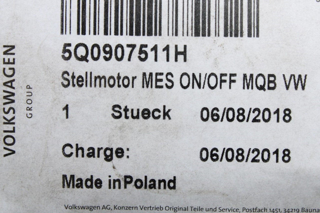 VW Golf Audi A3 Skoda Octavia SEAT heater position motor 5Q0907511H