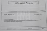 VW Amarok 2022-on illuminated front door scuff plates ZGB2HJ052005