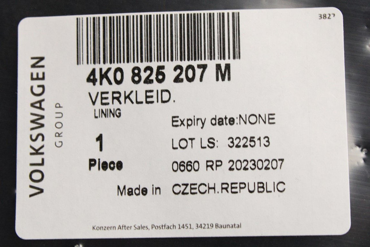 Audi A6 A7 S6 RS6 2019-on underbody trim panel (left) 4K0825207M