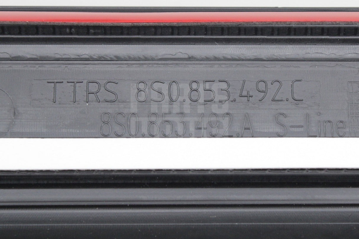 Audi TT 2015-24 S-Line door sill scuff plate (right) 8S0853492A 9B9