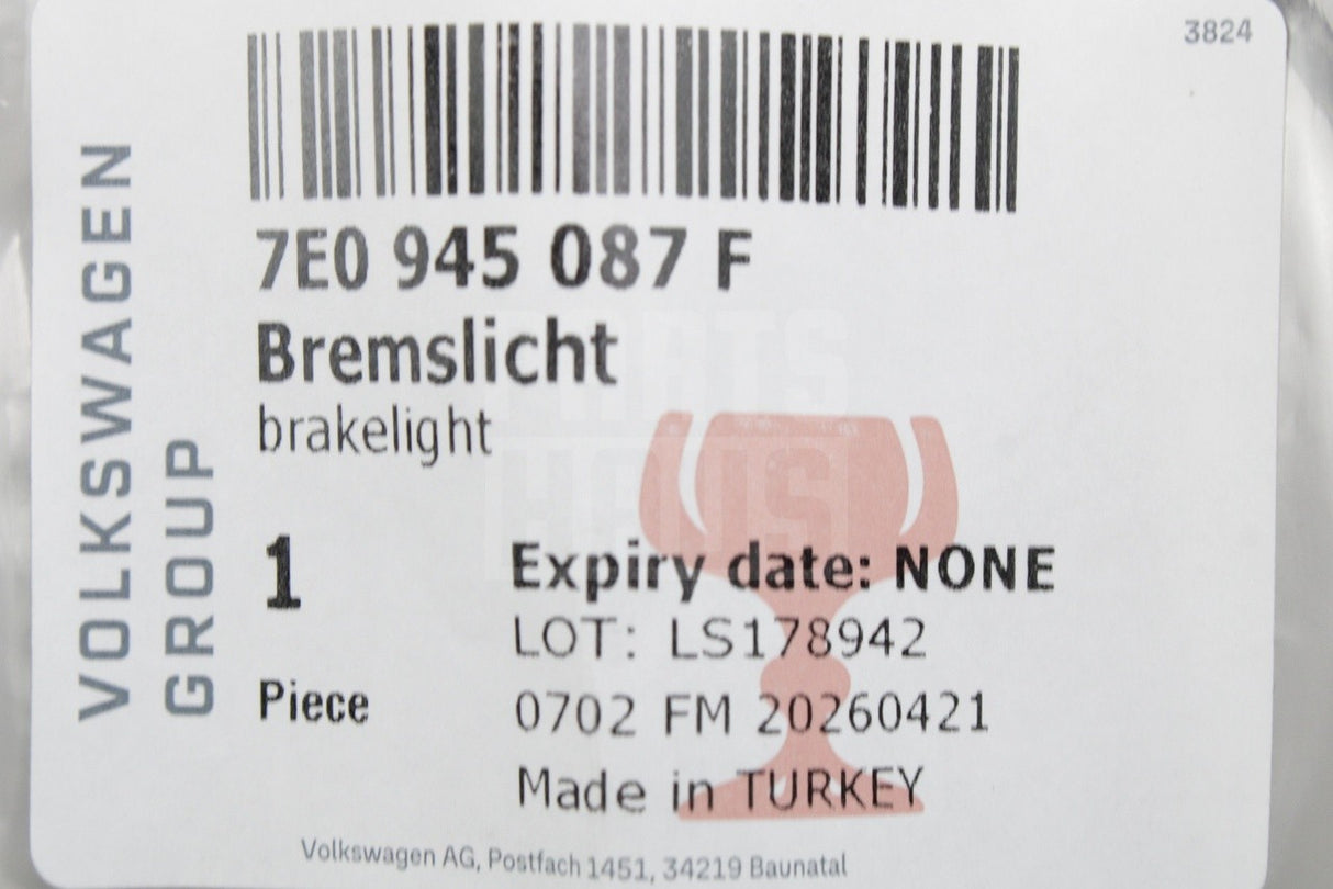 VW Transporter Cali T6 T6.1 additional brake light (tailgate) 7E0945087F
