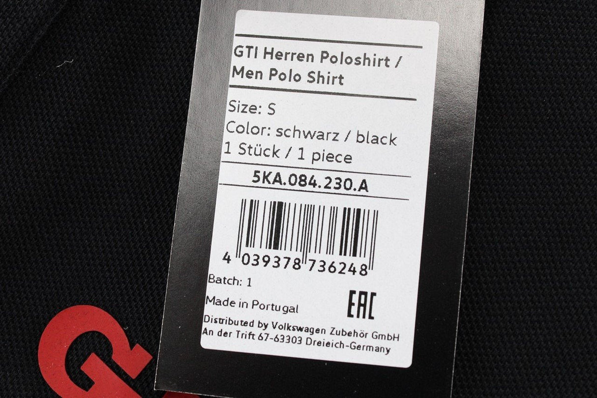 VW Volkswagen GTI Polo Shirt in black (S) 5KA084230A