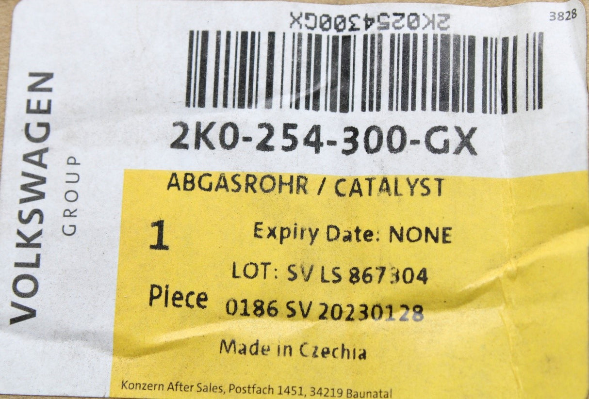 VW Caddy 2016-2020 2.0 TDI exhaust catalytic converter 2K0254300GX