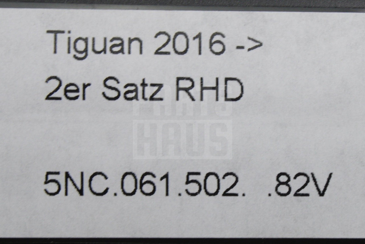 VW Tiguan 2016-24 front rubber floor mats set RHD 5NC061502 82V