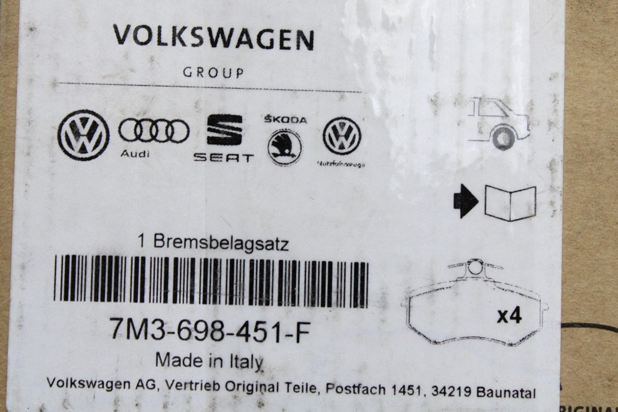 VW Sharan Transporter T4 SEAT Alhambra rear brake pads 7M3698451F