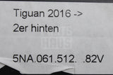 VW Tiguan 2016-on rear rubber all weather floor mats set 5NA061512 82V