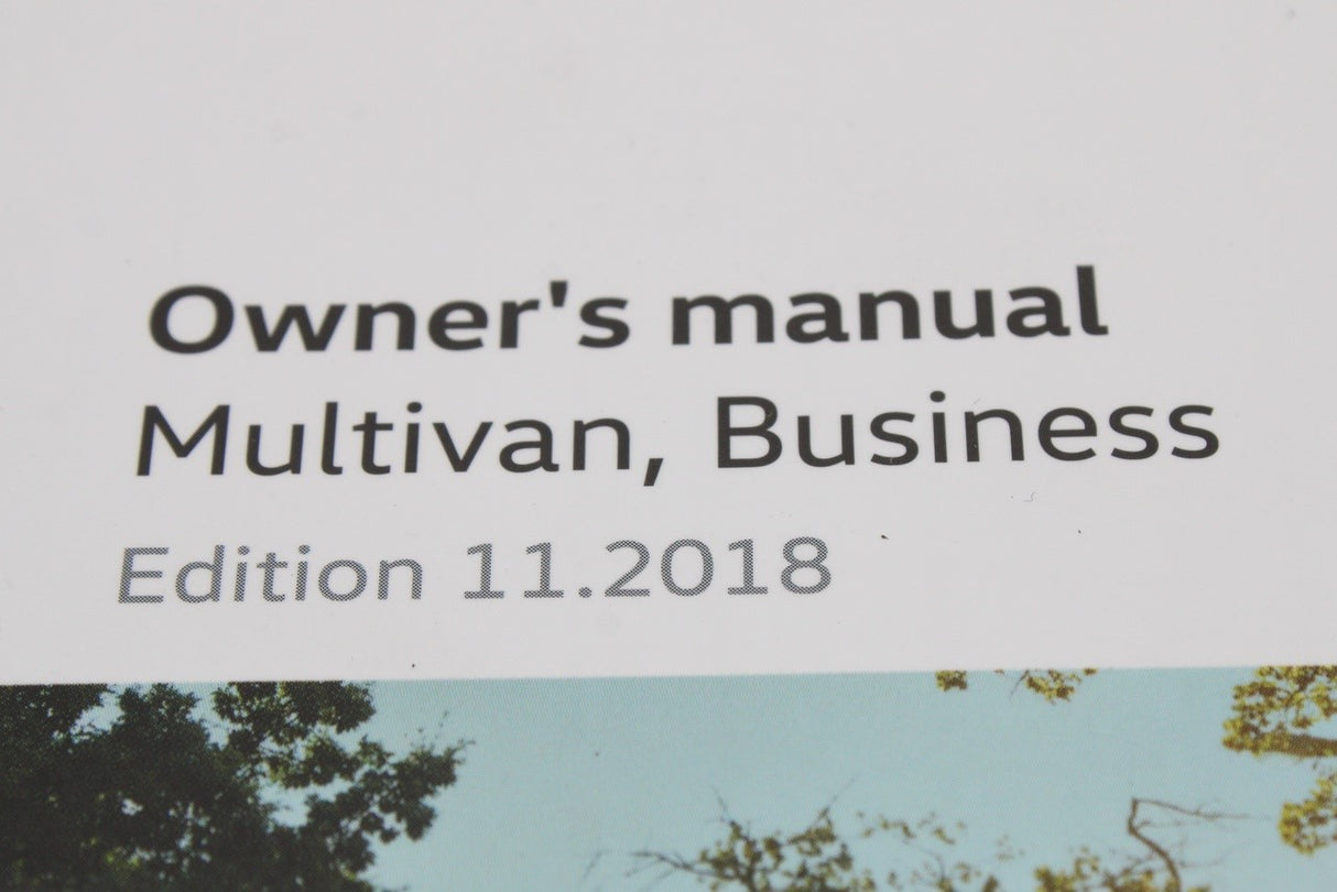 VW Multivan 2018-on commercial owners manual 7E0012720AG