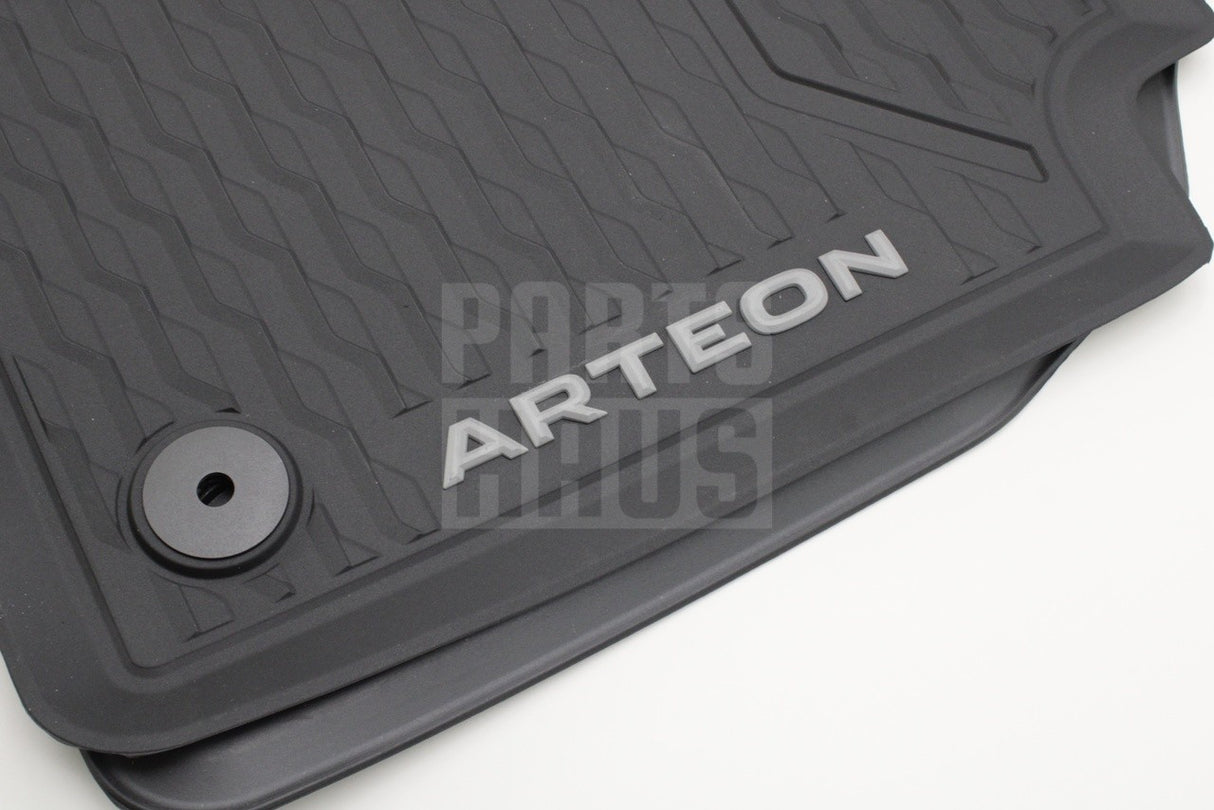 VW Arteon 2017-on front rubber all weather floor mats RHD 3G8061541 82V
