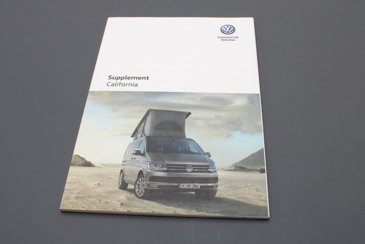 VW T6 California 2016-2019 owners manual supplement 7E0012720HE