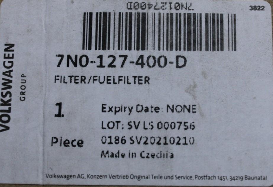 VW Passat Audi Q3 SEAT Alhambra TDI fuel filter with housing 7N0127400D