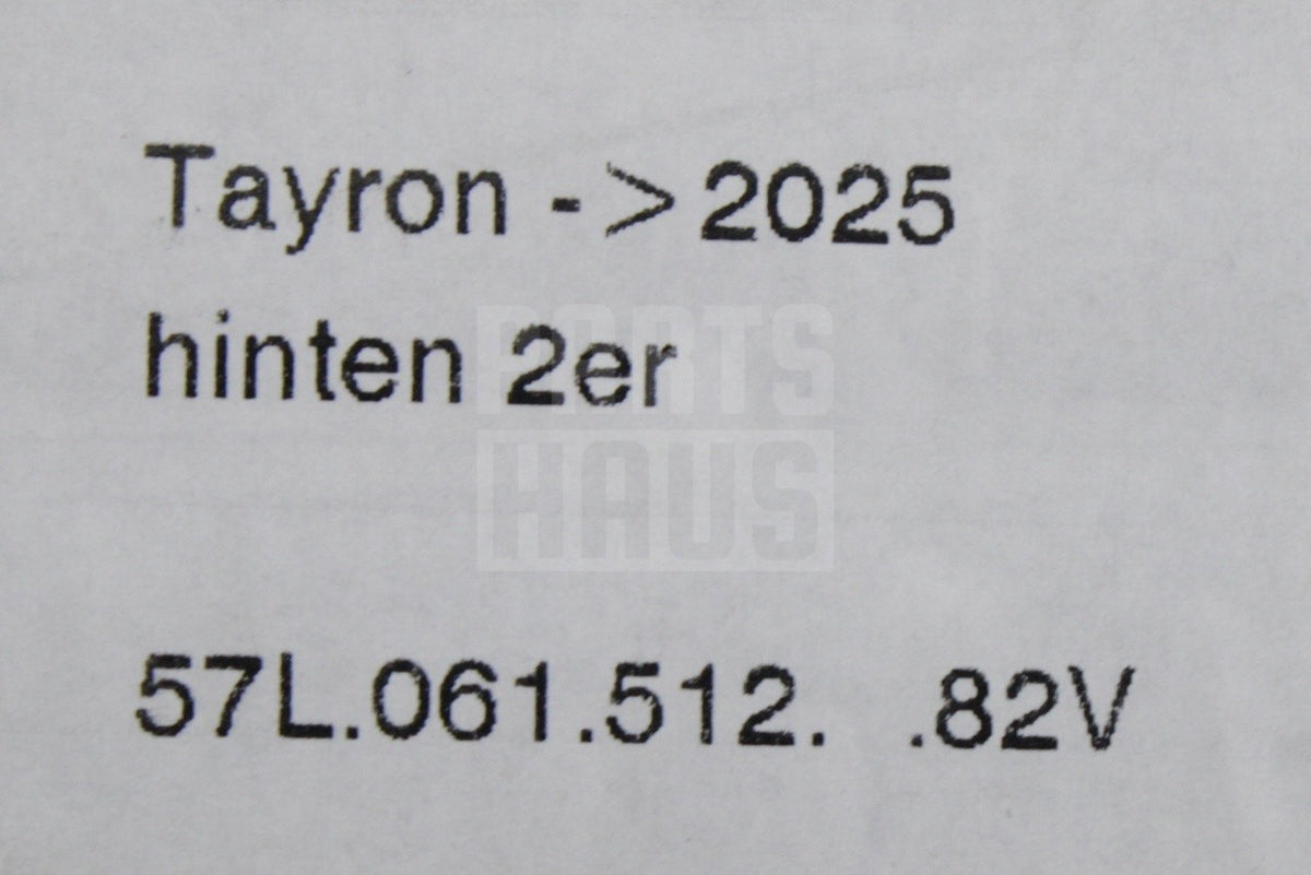 VW Tayron 2025-on RHD all weather floor mats (front & rear) 57M061502 82V / 57L061512 82V