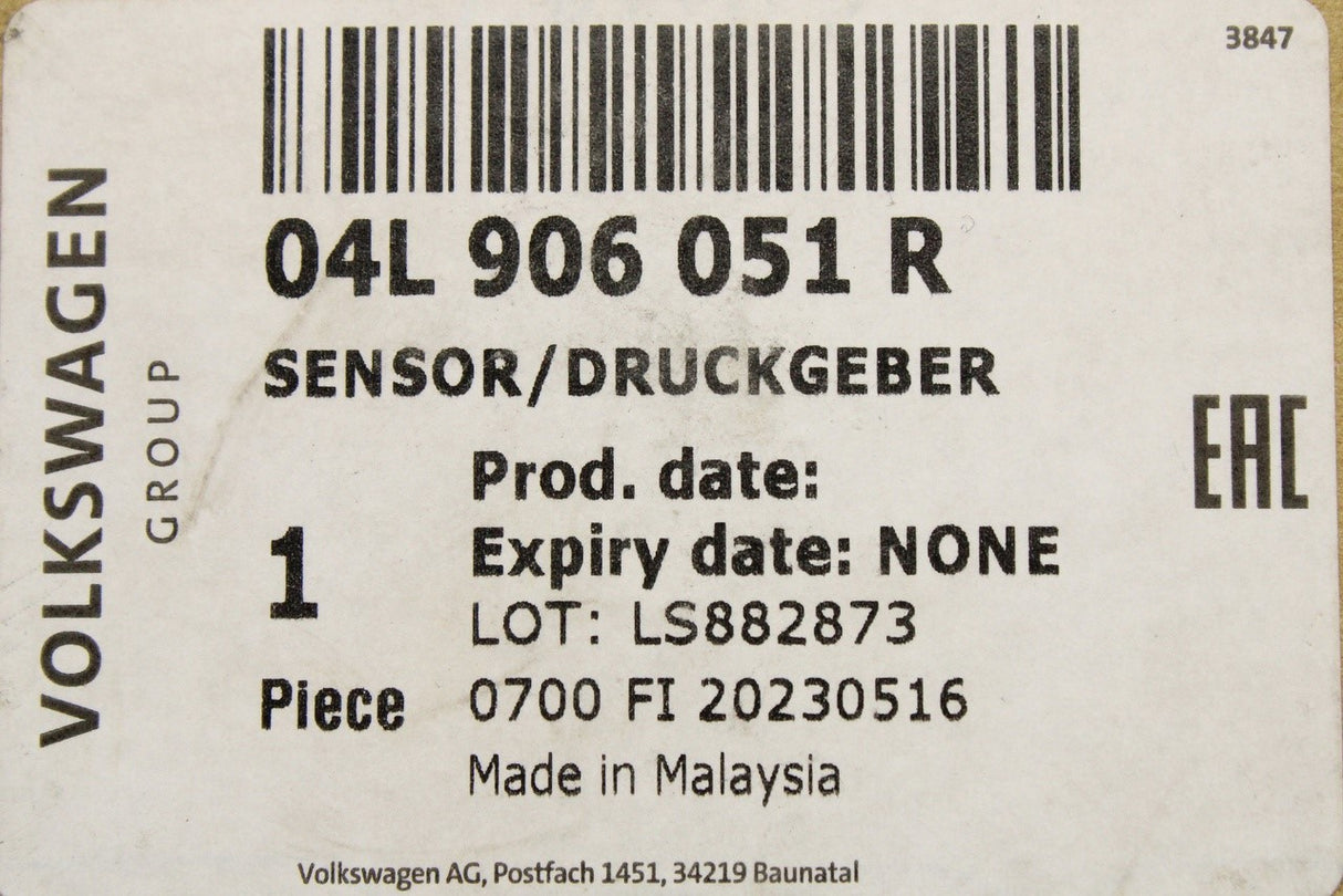 VW Audi Skoda SEAT 2.0 TDI DPF pressure difference sensor 04L906051R
