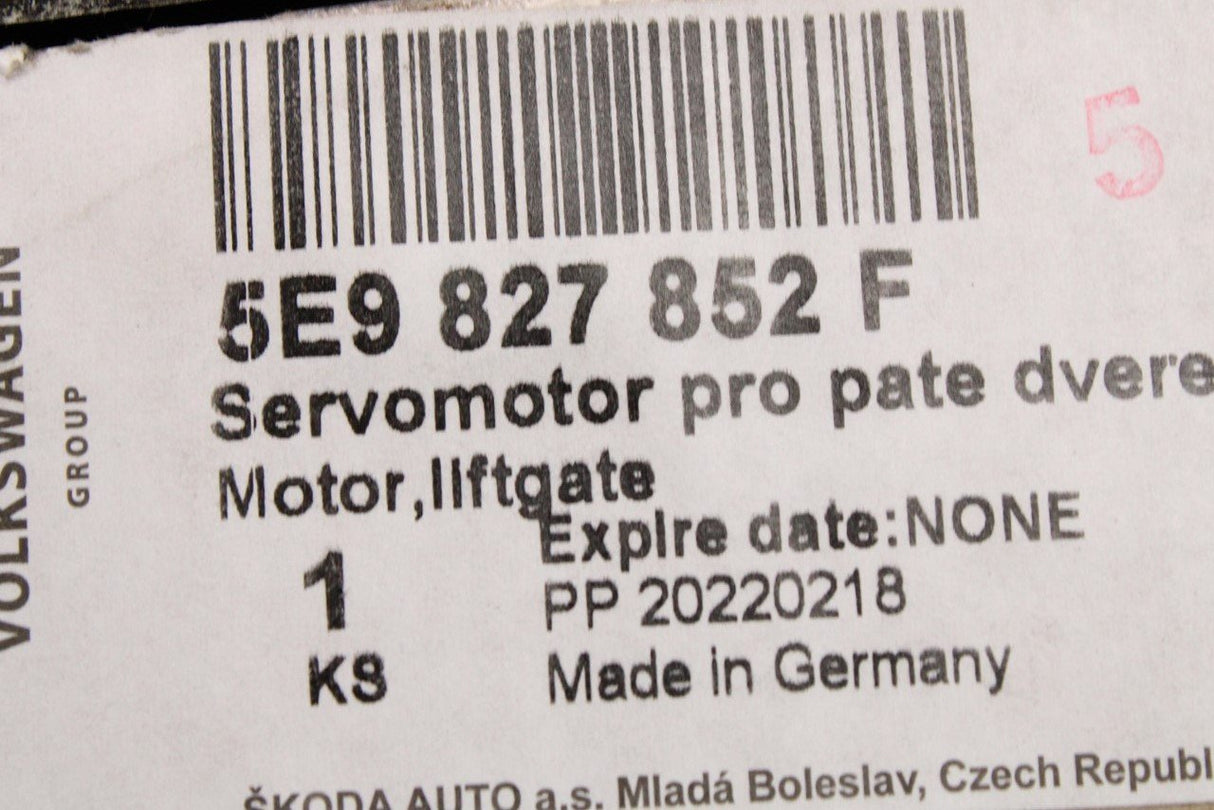 Skoda Octavia Estate 13-on electric opening boot strut (rear) 5E9827852F