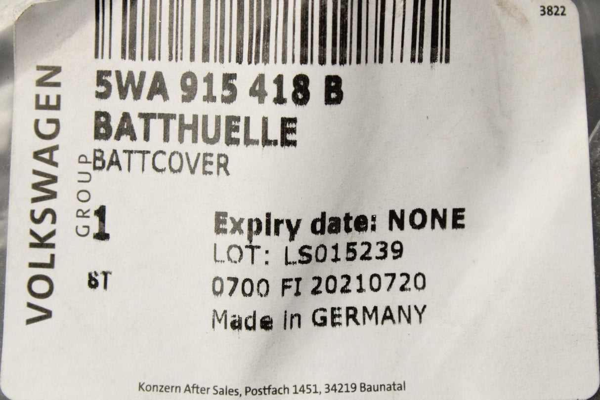 VW Golf MK8 Audi A3 8Y Skoda CUPRA battery protective cover 5WA915418B