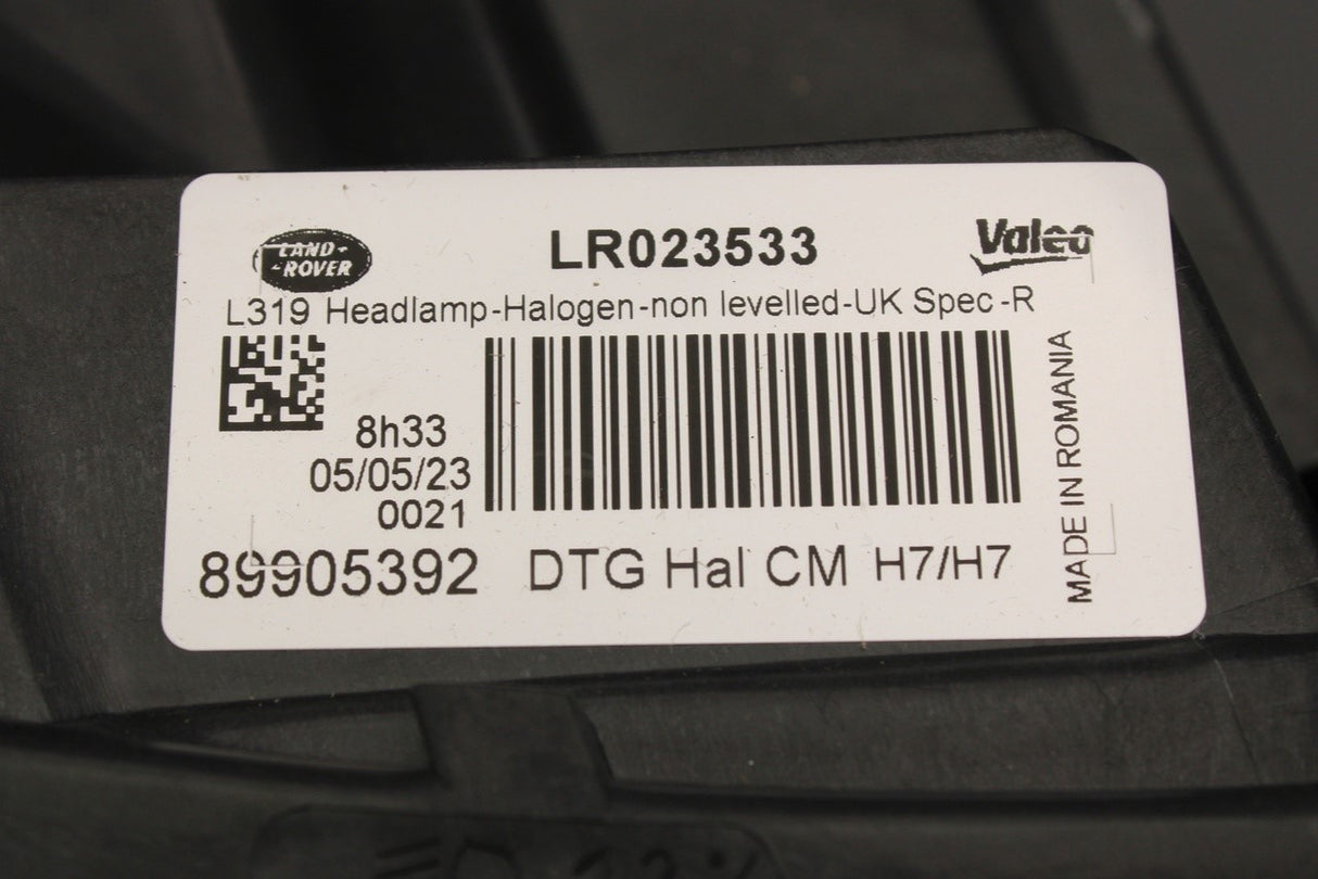 Land Rover Discovery 4 2010-16 RHD halogen headlight (right) LR023533