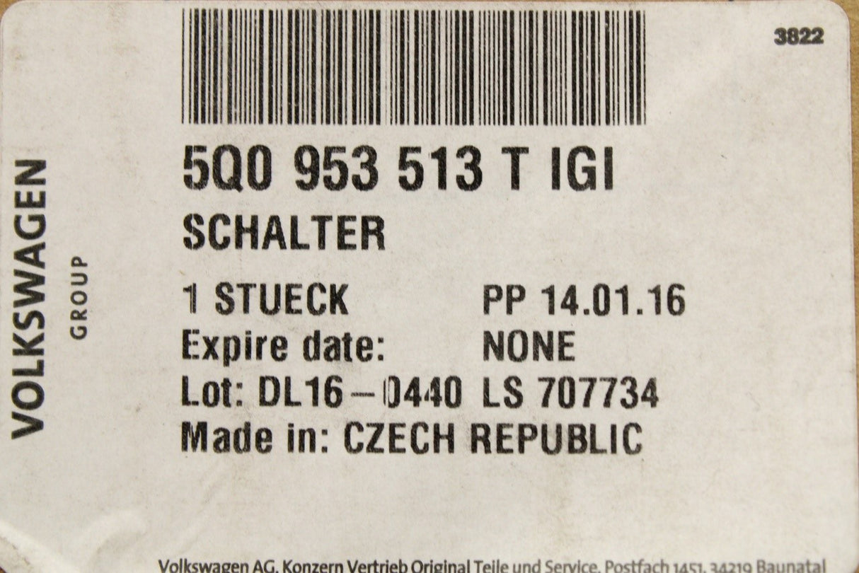 VW Golf Skoda Octavia SEAT 2013-on steering column stalks 5Q0953513T IGI