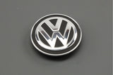 VW 2011-on satin black/chrome alloy wheel centre cap (x1) 5G0601171 XQI
