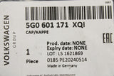 VW 2011-on satin black/chrome alloy wheel centre cap (x1) 5G0601171 XQI