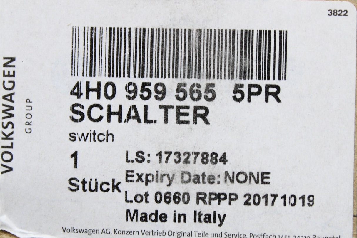 Audi A6 S6 RS6 A7 RS7 A8 S8 R8 mirror adjustment switch 4H0959565 5PR