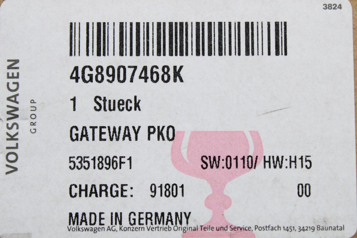 Audi A6 RS6 2013-2018 A7 RS7 diagnosis interface control unit 4G8907468K