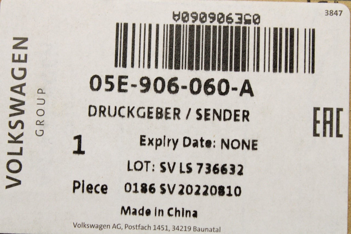 VW Golf Audi RS6 Skoda Karoq SEAT 2016-on oil pressure sender 05E906060A