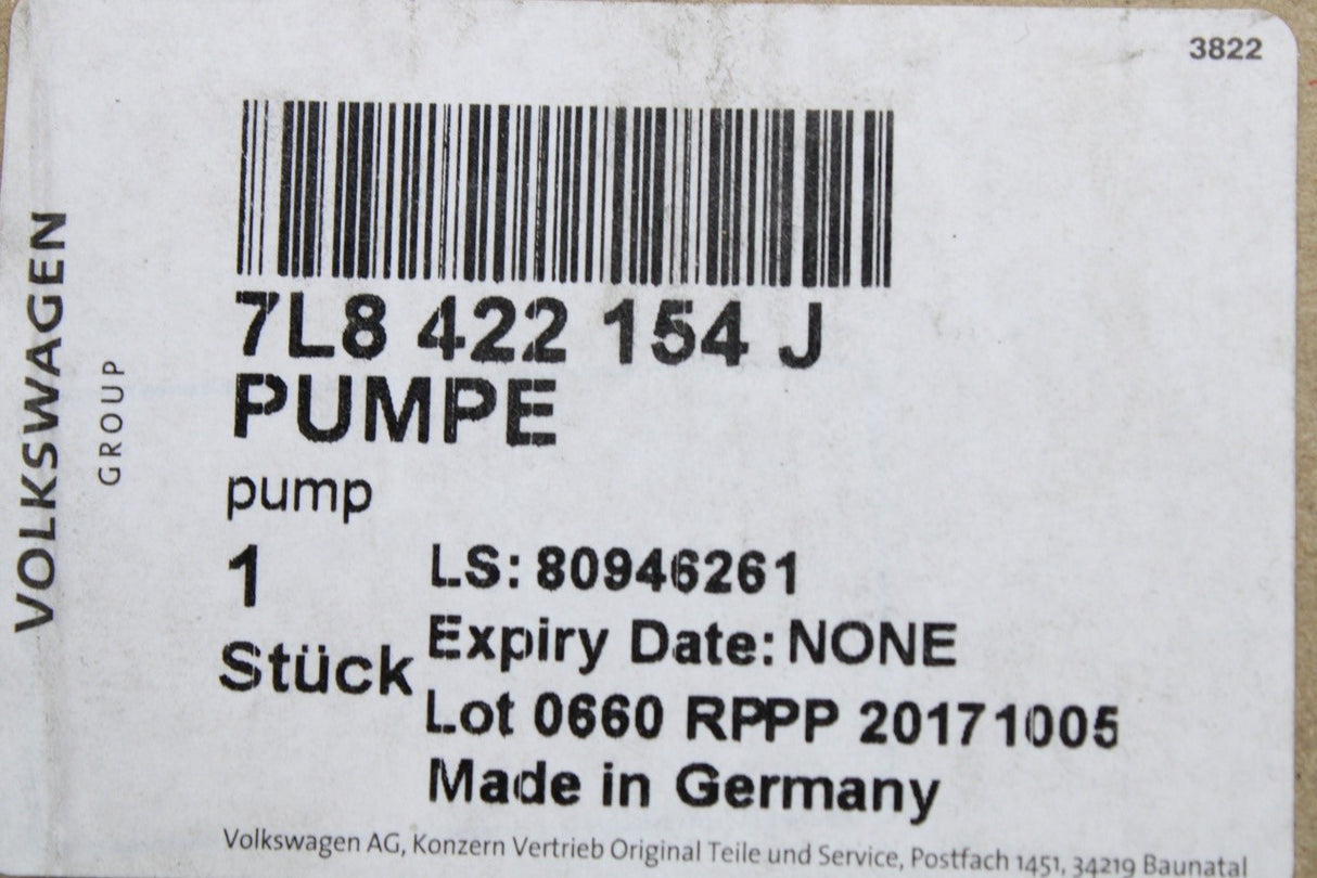 VW Touareg 2007-10 A8 Q7 2007-15 3.0 TDI power steering pump 7L8422154J