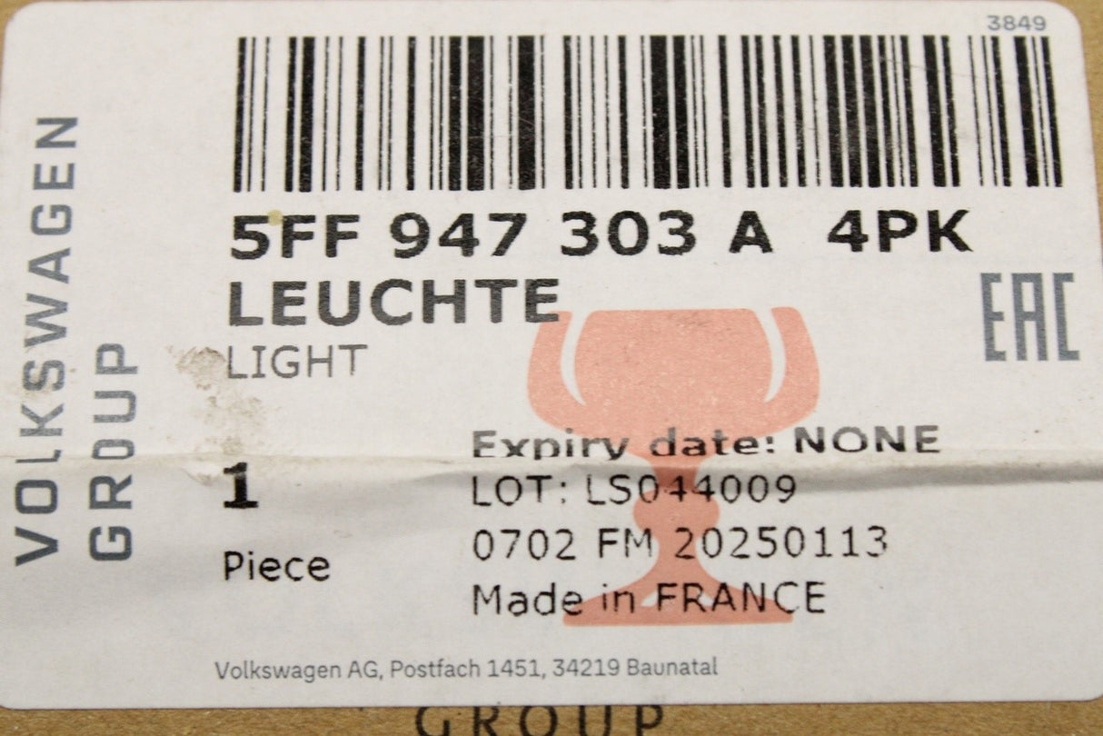 Cupra Formentor 2021-on LED reading light (rear) 5FF947303A 4PK