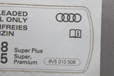 Audi A3 TT RSQ3 TTRS fuel filler tank petrol warning sticker 8V5010508