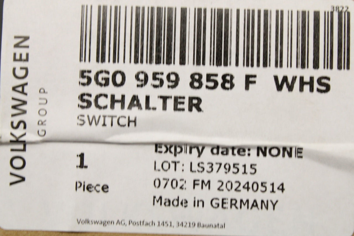 VW Polo SEAT Ibiza 2013-on window switches (drivers) 5G0959858F WHS