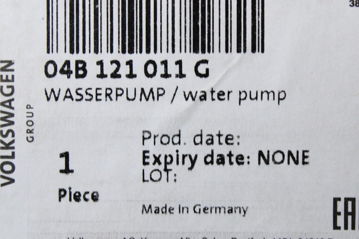 VW Polo 6C Audi Skoda Fabia SEAT 15-on water pump (1.4 TDI) 04B121011G