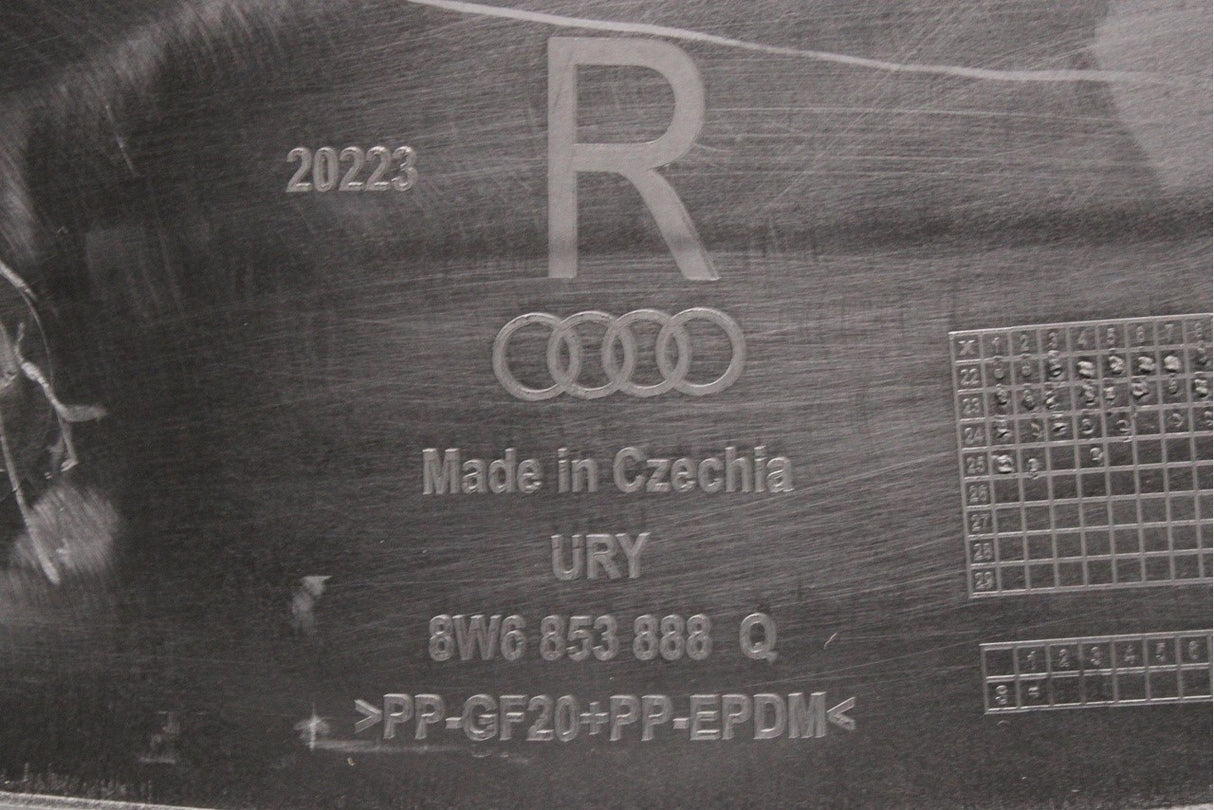 Audi A5 S5 2017-25 front wheel arch liner section (left) 8W6853888Q