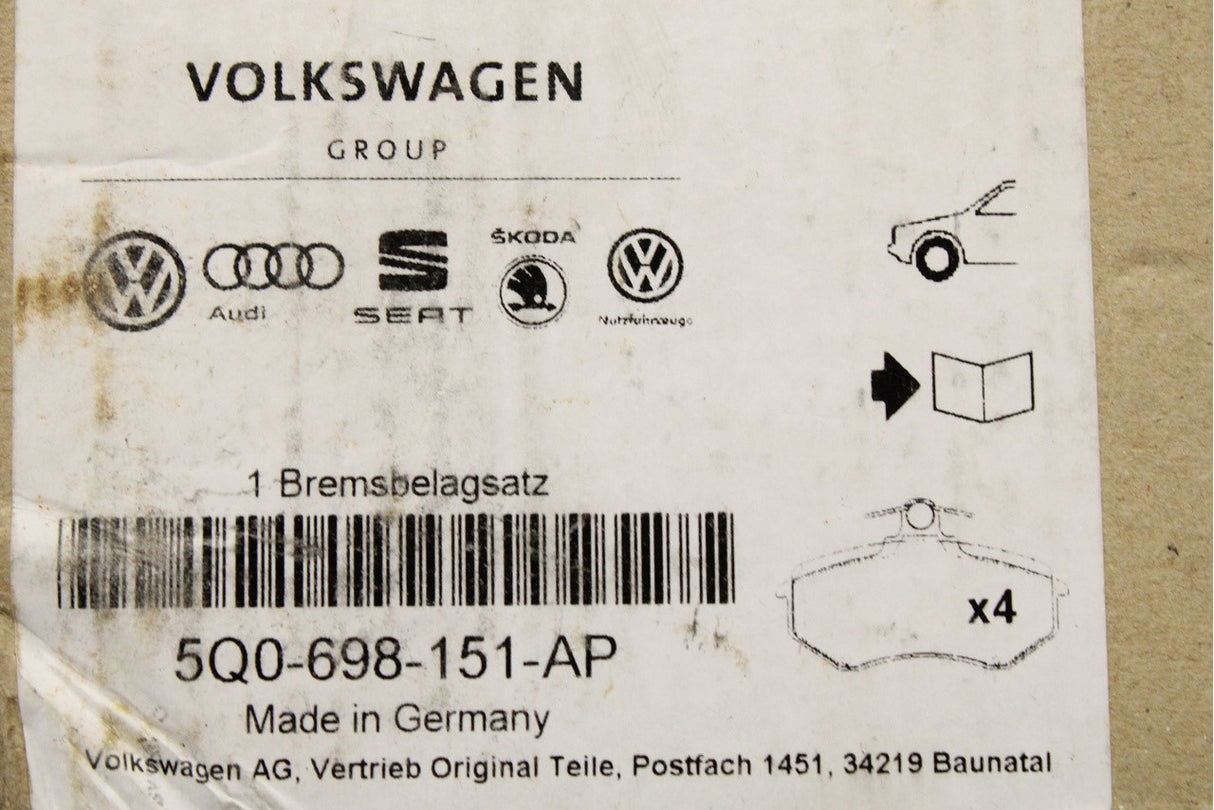 VW T-Roc 2018-on brake pads (front) 5Q0698151AP
