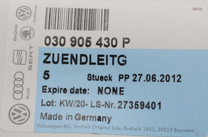 VW Polo 6N Lupo SEAT Ibiza 1.0 1.4 cylinder 2 ignition lead 030905430P
