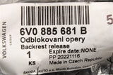 Skoda Fabia 2015-on rear seat backrest lock (left) 6V0885681B