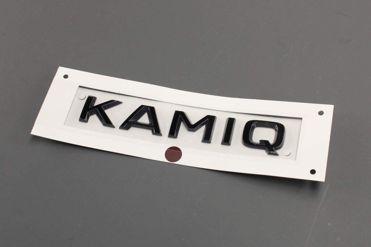 Skoda Kamiq 2019-on rear boot lid lettering badge (black) 658853687E 041, view 1