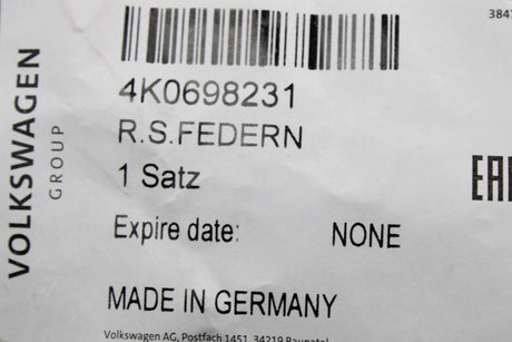 Audi A4 A5 A6 A7 Q5 2016-on brake pad retaining springs (rear) 4K0698231