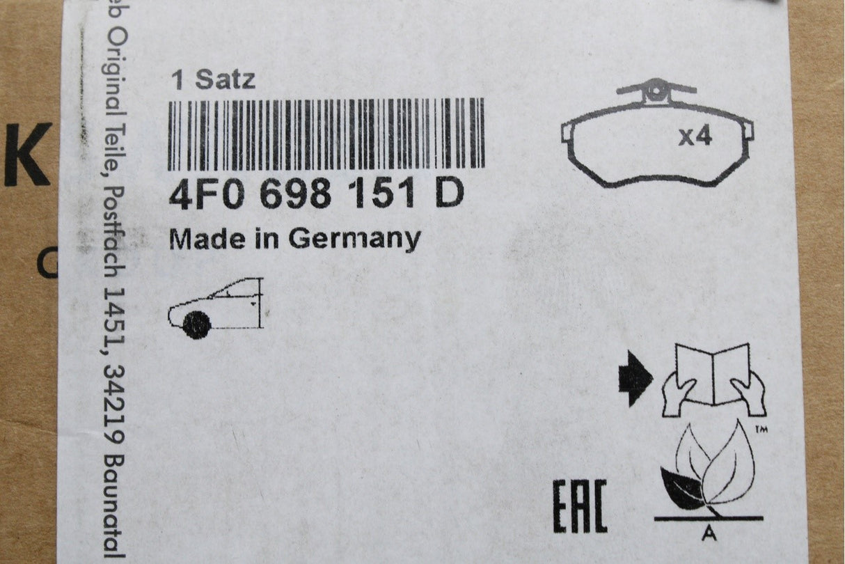 Audi A6 S6 Avant 2005-2011 front brake pads 4F0698151D