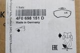 Audi A6 S6 Avant 2005-2011 front brake pads 4F0698151D