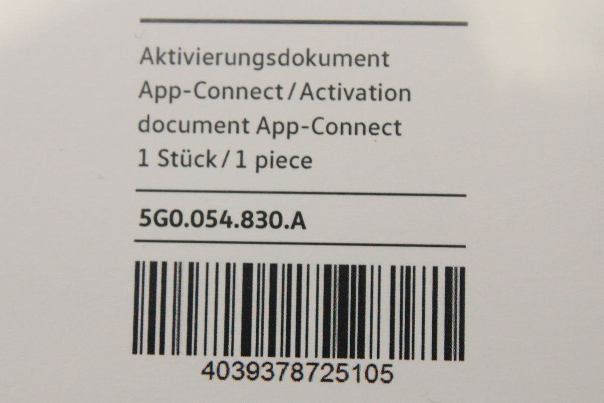 VW Golf Beetle Arteon Passat Tiguan App Connect activation 5G0054830A