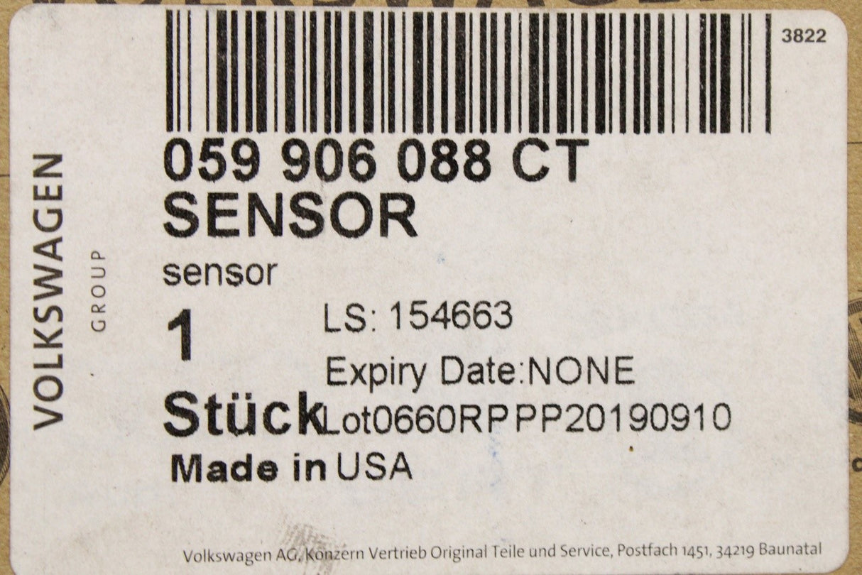 VW Touareg Audi A6 Q5 Q7 exhaust gas temp sensor (3.0 TDI) 059906088CT