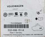 VW Golf GTI R Audi Skoda SEAT brake pad set 340x30mm (front) 5Q0698151K
