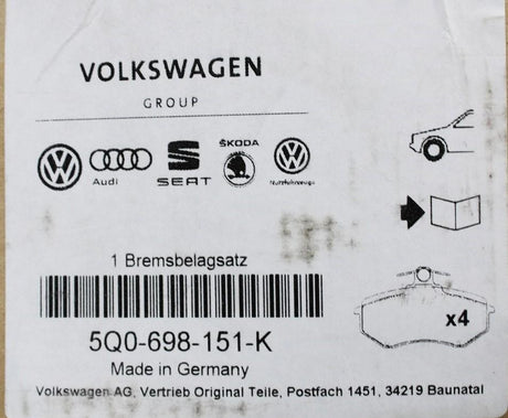 VW Golf GTI R Audi Skoda SEAT brake pad set 340x30mm (front) 5Q0698151K