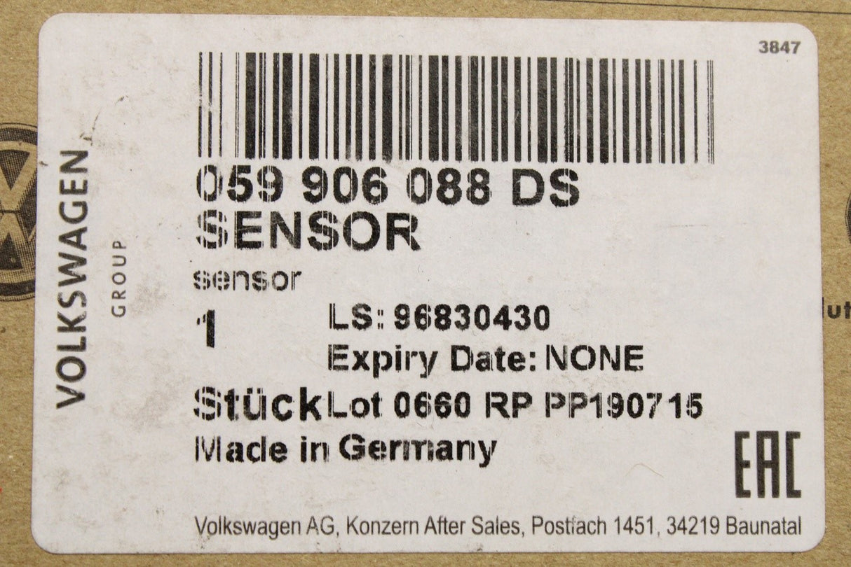 VW Touareg Audi A6 A7 Q5 Q7 exhaust temp sensor (3.0 TDI) 059906088DS