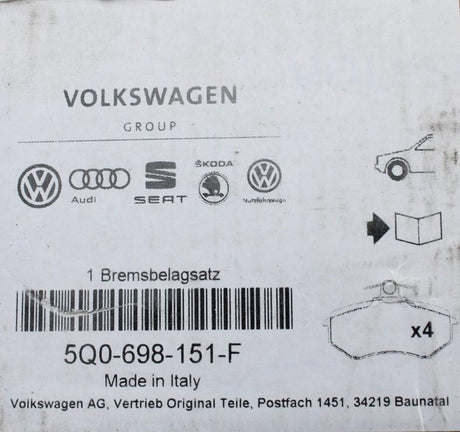 VW Audi Skoda SEAT brake pad set 312x25mm (front) 5Q0698151F